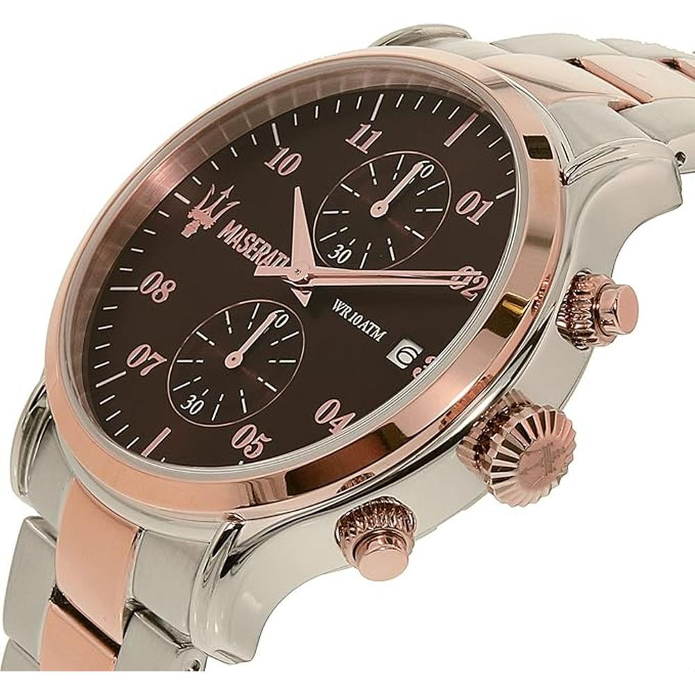 Maserati Epoca Chronograph Two‑Tone Stainless Steel Mens Watch With Rose‑Gold Accents And Brown Dial - R8873618001 - Image 2